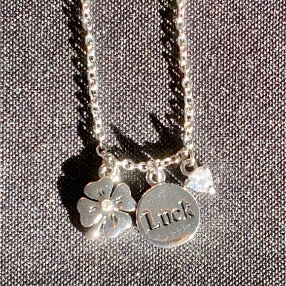 🍀Lucky 3 Charm “Clover/Luck/CZ” Genuine CZ and Crystal Necklace by Cookie Lee - Picture 10 of 10